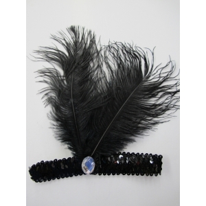 20's Headpiece Black - Costume Accessories